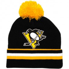 Bonnet Mitchell & Ness - NHL Jersey Stripe Cuffed Knit - Pittsburgh Penguins