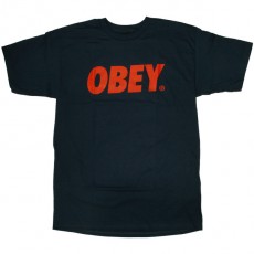 T-shirt Obey - Obey Font - Patrol Blue
