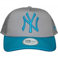 Casquette Trucker New Era - MLB Poptonal - New York Yankees - Grey / Bleu Jewel