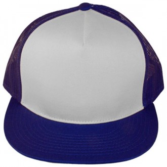 Casquette Filet Yupoong - Bleu royal / Front blanc