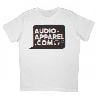 T-shirt Audio-Apparel - 3D Logo bulle - White 