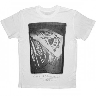 OBEY T-shirt - Stencil Photo - White