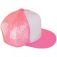 Casquette Filet Yupoong - Rose / Front blanc