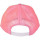 Casquette Filet Yupoong - Rose / Front blanc
