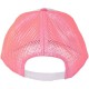 Casquette Filet Yupoong - Rose / Front blanc