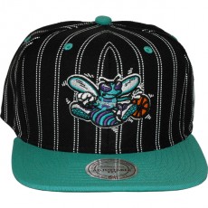 Casquette Snapback Mitchell & Ness - NBA Double Pinstripe - Charlotte Hornets