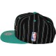 Casquette Snapback Mitchell & Ness - NBA Double Pinstripe - Charlotte Hornets
