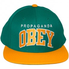 Casquette Snapback Obey - Throwback - Aqua/Gold