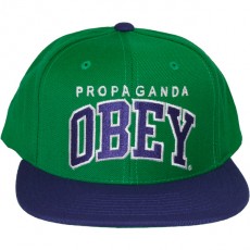 Casquette Snapback Obey - Throwback - Green/Royal blue