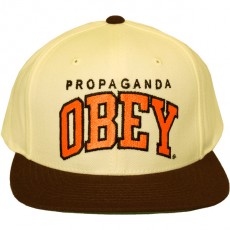 Casquette Snapback Obey - Throwback - Natural/Brown