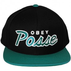 Casquette Snapback Obey - Obey Posse Snapback - Black/Teal