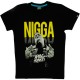 T-shirt Space Monkeys - Nigga crew neck tee - Black/Yellow