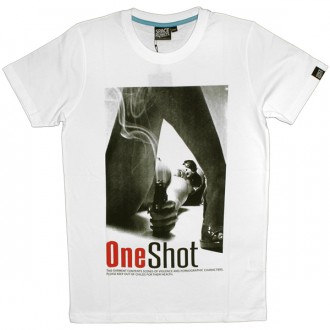 T-shirt Space Monkeys - One Shot crew neck tee - White