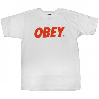 T-shirt Obey - Obey Font - White