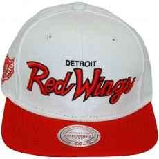 Casquette Snapback Mitchell & Ness - NHL Throwback All White - Detroit Red Wings