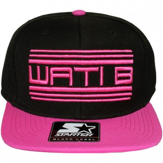 Casquette Snapback Wati B x Starter - Wati B Logo - Black/Pink
