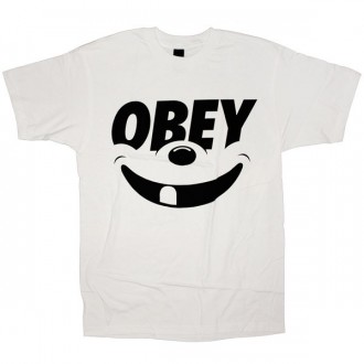 OBEY Basic T-shirt - Smile - White