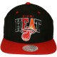 Casquette Snapback Mitchell & Ness - NBA Black Tri Pop - Miami Heat