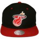 Casquette Snapback Mitchell & Ness - NBA Black Logo 2 Tone - Miami Heat