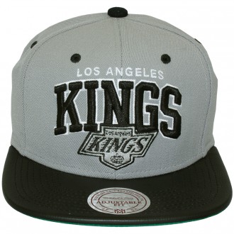 Casquette Snapback Mitchell & Ness - NHL Leather Team Arch - Los Angeles Kings