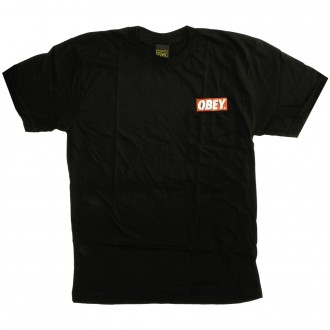 T-shirt Obey - Basic Pocket Tee - Obey Bar Used Logo - Black