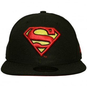 Casquette Fitted New Era x DC Comics - 59Fifty Superman Character Basic Badge - Black
