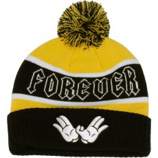 Bonnet Cayler And Sons - Forever Pom Pom Beanie - Black / Yellow / White