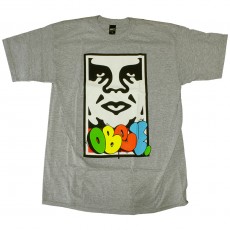 T-shirt Obey - Obey x Cope2 Takeover - Basic Tee - Heather Grey