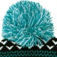 Bonnet Starter - Jaquard Bobble - Black / Teal