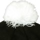 Bonnet Mitchell & Ness - M&N Script Cuffed Knit - Black / White