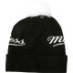 Bonnet Mitchell & Ness - M&N Script Cuffed Knit - Black / White