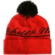 Bonnet Mitchell & Ness - M&N Script Cuffed Knit - Red / Black