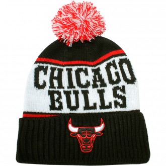 Bonnet Mitchell & Ness - NBA Wordmark Cuff Knit - Chicago Bulls - Black