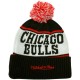 Bonnet Mitchell & Ness - NBA Wordmark Cuff Knit - Chicago Bulls - Black