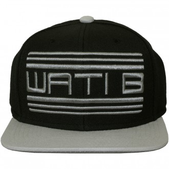 Casquette Snapback Wati B - Basic Logo - Black/Grey