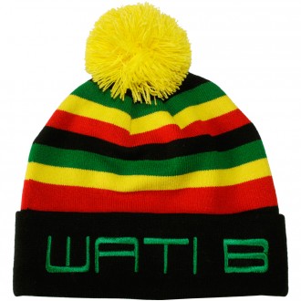 Bonnet Wati B - Stripe Beanie - Black/Jamaica