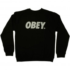 Sweat Shirt Obey - Obey Font - Black-Grey