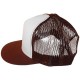 Casquette Filet Yupoong - Marron / Front blanc