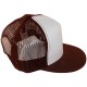 Casquette Filet Yupoong - Marron / Front blanc