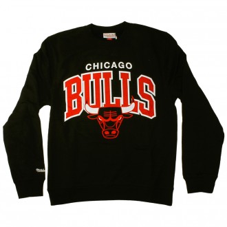 Sweat Shirt Mitchell & Ness - NBA Team Arch Crew - Chicago Bulls - Black