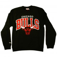 Sweat Shirt Mitchell & Ness - NBA Team Arch Crew - Chicago Bulls - Black