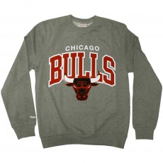 Sweat Shirt Mitchell & Ness - NBA Team Arch Crew - Chicago Bulls - Grey