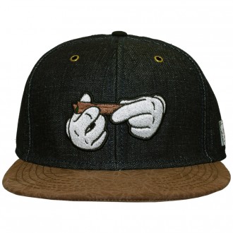Casquette Snapback Cayler And Sons - Roll Hands Cap - Blue Denim / Brown Suede / Gold