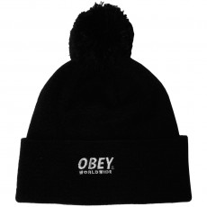 Bonnet Obey - Worldwide Pom Pom Beanie - Black