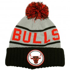 Bonnet Mitchell & Ness - NBA Grey High 5 Cuffed Knit - Chicago Bulls