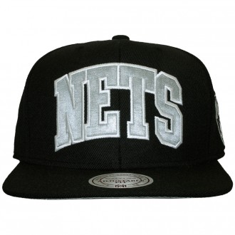 Casquette Snapback Mitchell And Ness - NBA Satin Arch - Brooklyn Nets - Black