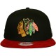 Casquette Snapback New Era - 9Fifty NHL FR Suede Visor - Chicago Blackhawks - Black/Red