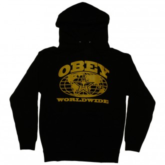 Sweat Capuche Obey - Obey Worldwide - Pullover Hood Fleece - Black