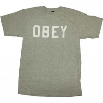 T-shirt Obey - Collegiate Obey - Basic Tee - Heather Grey