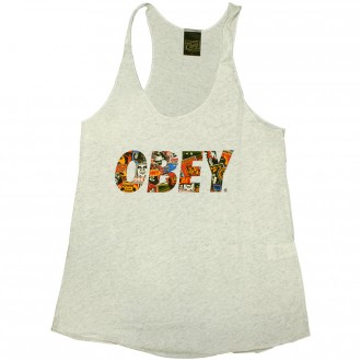 Débardeur Femme Obey - Obey Collage - Track Tank - Heather Ash